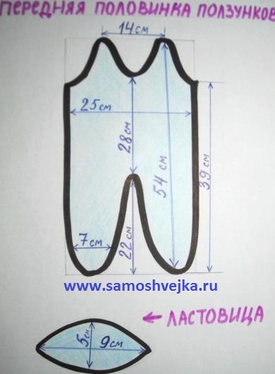 выкройка ползунков