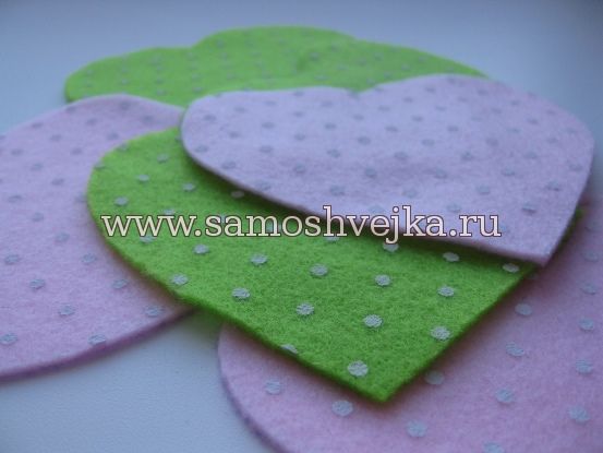 сердечко из фетра