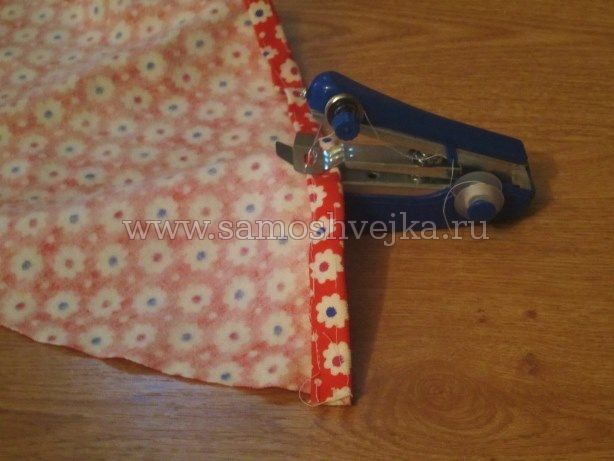 подшить края козырька на машинке