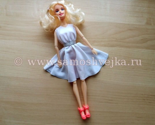 платье для куклы за 5 минут