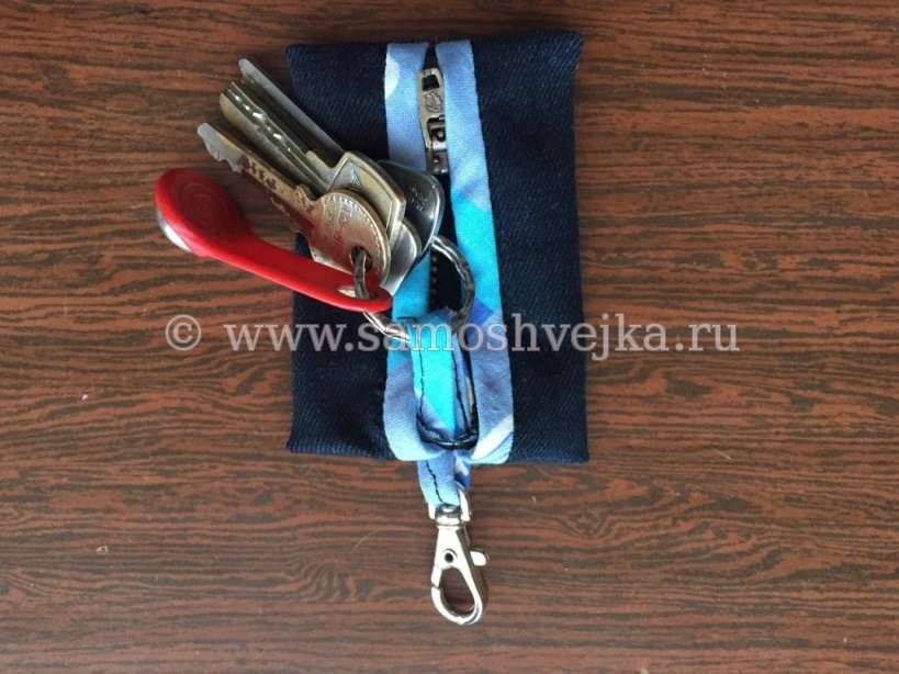 ключница из старых джинсов