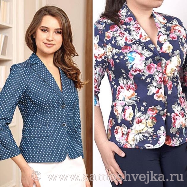 жакет из цветной джинсовой ткани