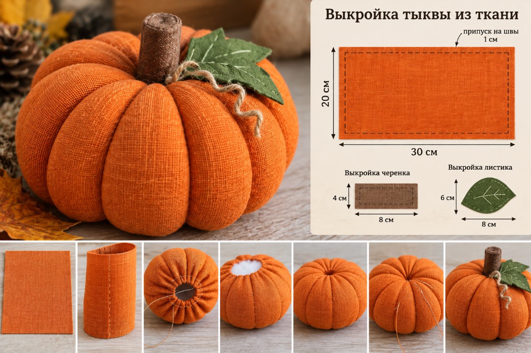 выкройка тыквы