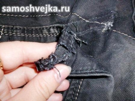 как зашить джинсы