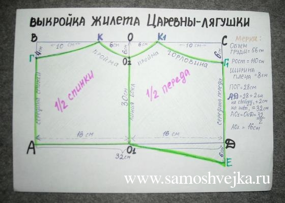 выкройка жилета