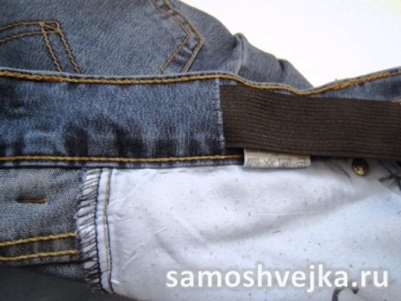 как ушить джинсы в поясе