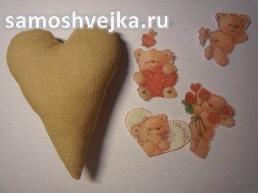 декупаж ароматного сердечка